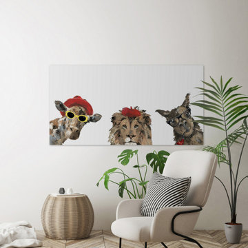 "Unconventional Trio White" Painting Print on Wrapped Canvas