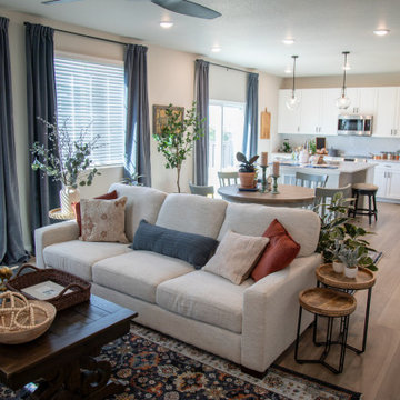 Warm Cottage Style Living Room in St. Jude Dream Home Denver 2025