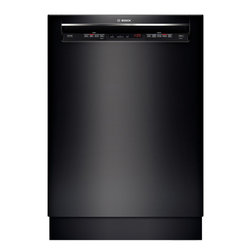 Bosch 24" Recessed Handle 300 Series Dishwasher, Black | SHE53TL6UC - Dishwashers