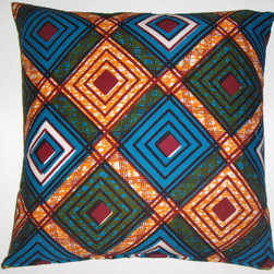 African  wax print pillow covers - Decorative Pillows