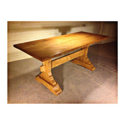 72"L Old Pine Yorkshire Trestle Table - Dining Tables