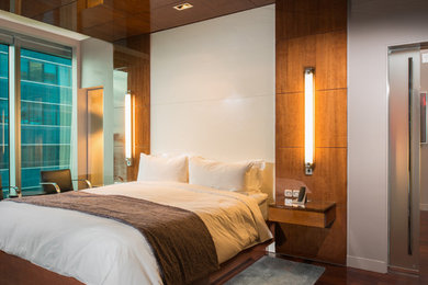 Contemporary bedroom in Miami.