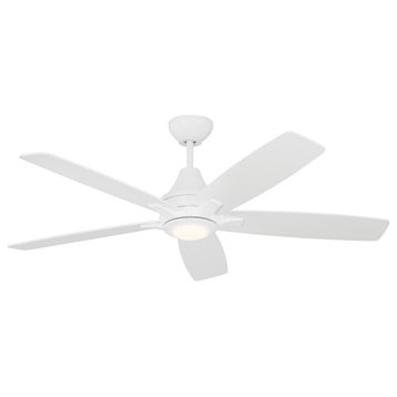 Monte Carlo Lowden 52" Ceiling Fan WithLED Light Kit 5LWDR52RZWD Matte White