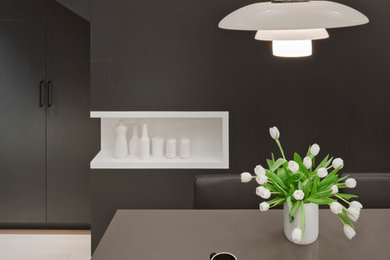 Minimalist dining room photo in New York