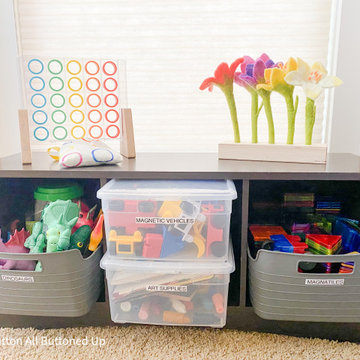 Children’s toy and playroom organization