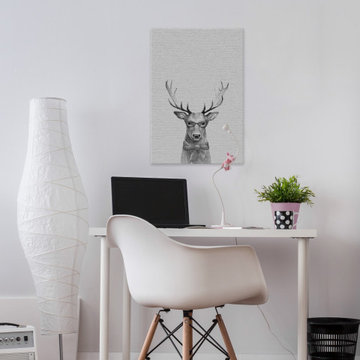 "Wise Deer" Painting Print on Wrapped Canvas