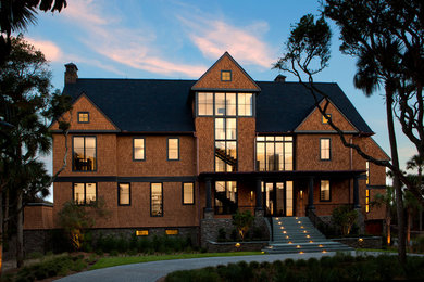 Transitional exterior home idea in Charleston