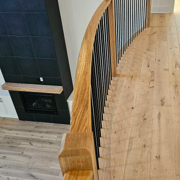 Project #110 | Beautiful Curved Staircase with Circular Balcony
