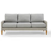 Crosley Furniture Capella Outdoor Wicker / Rattan Sofa in Gray/Acorn