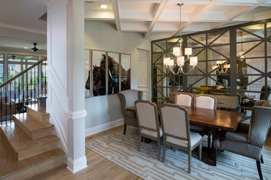 Inspiration for a transitional dining room remodel in Charlotte
