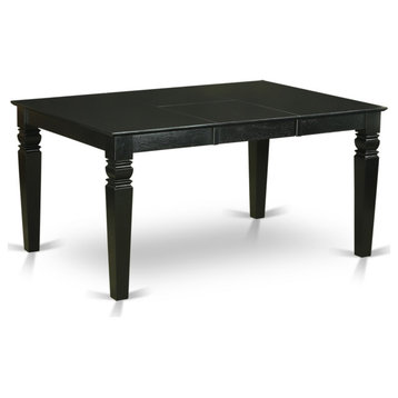 Dining Table With 18 In Butterfly Leaf In Black (Only Tabletop Available)