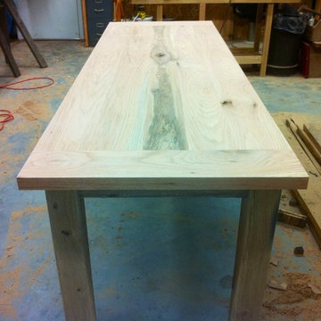Sawmill lumber harvest table made from oak