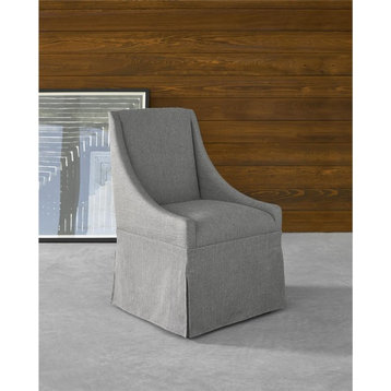 Townsend Modern Grey Upholstered Skirted Dining Chair Set Of 2