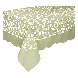 Xia Home Fashions - Tulip Bouquet 72"x120" Tablecloth, Yellow - Tablecloths