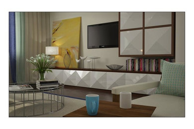Example of a trendy home design design in Other