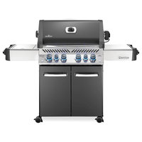 Prestige 500 Grill On Cart with IR Rotisserie and Side Burner, Charcoal Grey, NG