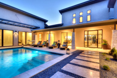 Inspiration for a contemporary entryway remodel in Austin