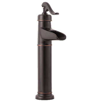 Classic Country Bathroom Faucet, Tall Design & Pump Like Lever, Tuscan Bronze