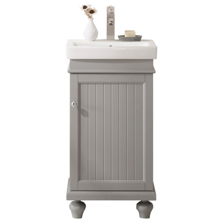 Legion Furniture Dawson Single Sink Vanity, Gray, 18"