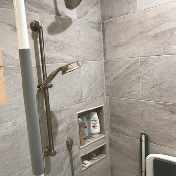 Barrier free tile shower