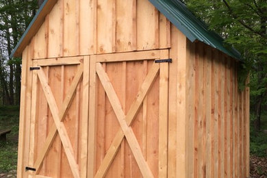 Example of a small farmhouse detached garden shed design