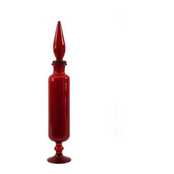 CASED EMPOLI APOTHECARY DECANTER IN RED - Vases