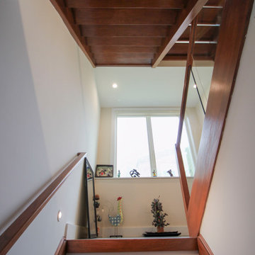 Project #78 | Modern Wood Staircase with Glass Panels
