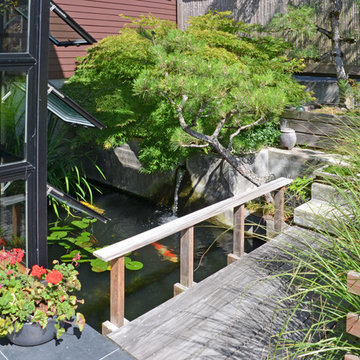 Koi Pond and Bridge