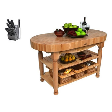 John Boos 60"x30 Block and Henckels Knife set