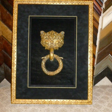 Bronze door knocker from temple door