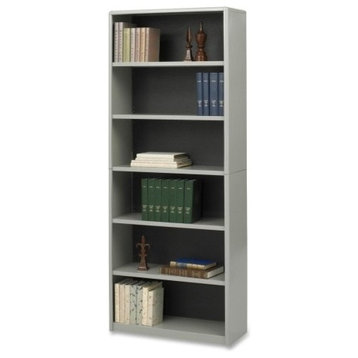 Safco ValueMate Standard 6 Shelf Economy Steel Bookcase in Gray