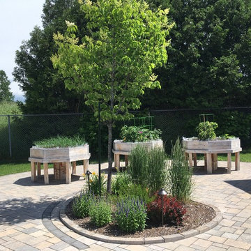 Retirement home pond & entrance