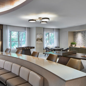 Co-working and Entertainment Area for Luxury Apartments