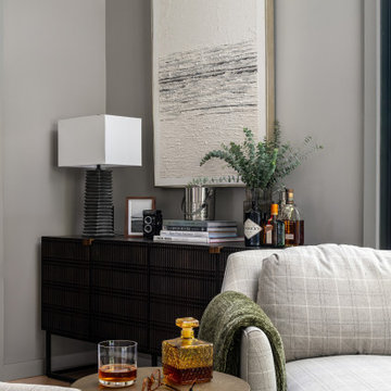 North Arlington Virginia Moody Masculine Home Office Study