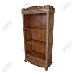 PHENOMENAL BRASS & WOOD BOOKSHELF - Furniture