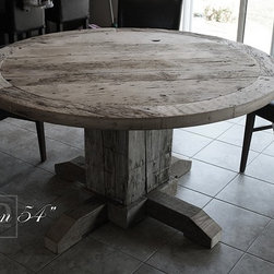 Round Reclaimed Wood Tables - Products