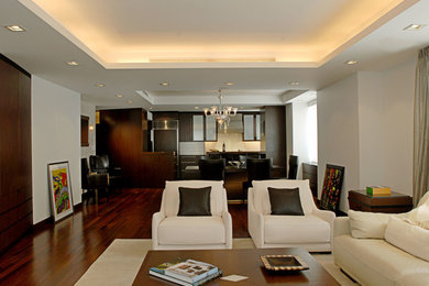 Inspiration for a modern living room remodel in New York