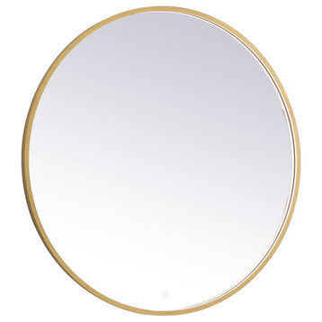 Modern Brass Led Mirror