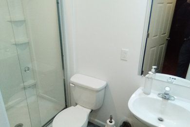 Inspiration for a modern bathroom remodel in Other