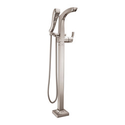 Delta Tesla&reg; Floor Mount Tub Filler with Handshower - Tub And Shower Faucet Sets