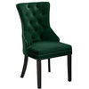The Monarch Dining Chair, Green, Velvet (Set of 2)