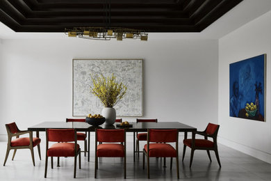 Inspiration for a modern dining room in Houston.