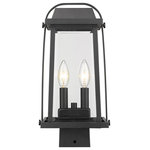 Z-Lite - Millworks 2 Light Post Light or Accessories, Black, 5 - Top a square post with the charm and character of this outdoor post light. In a rich black finish, this two-light fixture delivers excellent illumination with clean beveled glass.