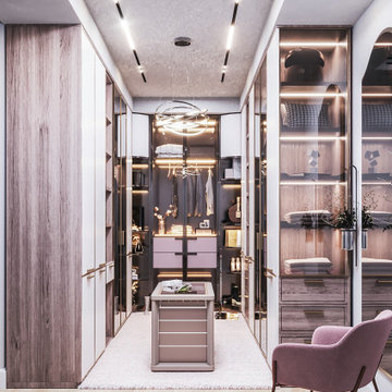 Girl dressing room & makeup room design - shop drawings