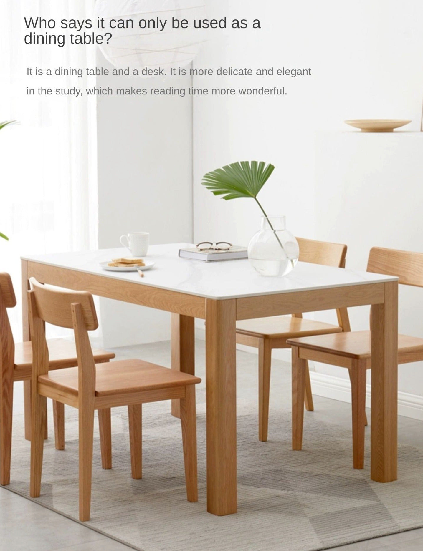 Oak Solid Wood Rock Slab Dining Table - Transitional - Dining Tables ...