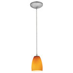 Access Lighting - Sherry LED Cord Pendant, Brushed Steel, Amber - Access Lighting is a contemporary lighting brand in the home-furnishings marketplace.  Access brings modern designs paired with cutting-edge technology. We curate the latest designs and trends worldwide, making contemporary lighting accessible to those with a passion for modern lighting.