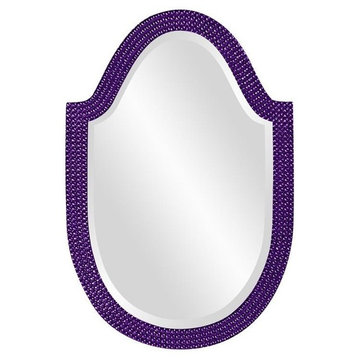 Lancelot Arched Mirror, Glossy Royal Purple