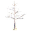 4.5' White Tree With 100 Pure White LED Lights