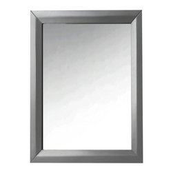 Ancerre Designs - Transitional Framed Mirror, Sapphire Gray, 24" - Wall Mirrors