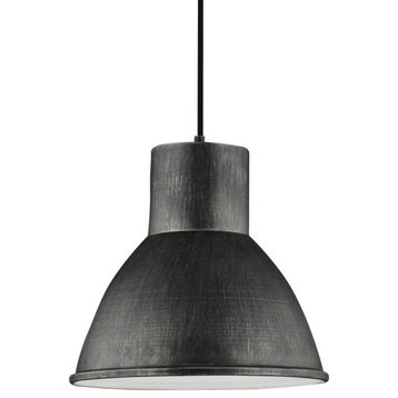 One Light Pendant in Contemporary Style - 15 inches wide by 14 inches